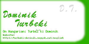 dominik turbeki business card